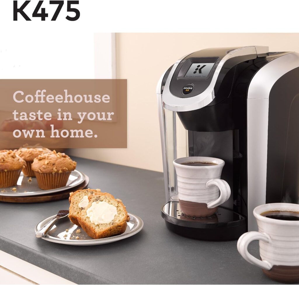 Keurig K475 Coffee Maker, Single Serve K-Cup Pod Coffee Brewer, Programmable Brewer, Black