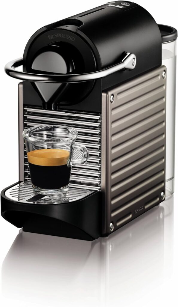 Nespresso Pixie Espresso Maker, 24oz Electric Titan (Discontinued Model)