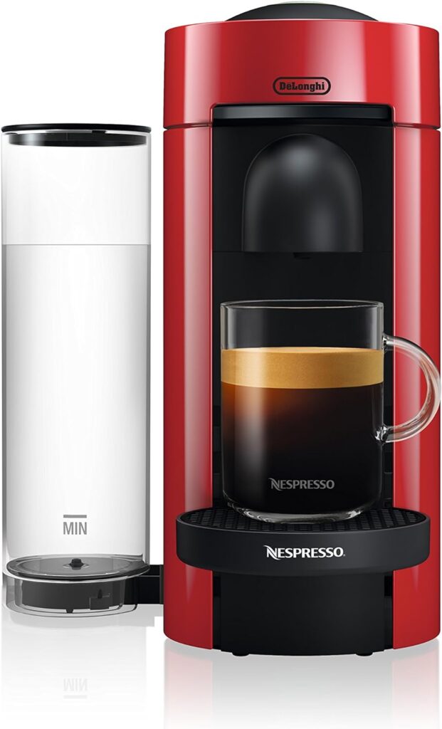 Nespresso VertuoPlus Coffee and Espresso Machine Bundle by DeLonghi with Vertuoline Variety Pack Coffees included